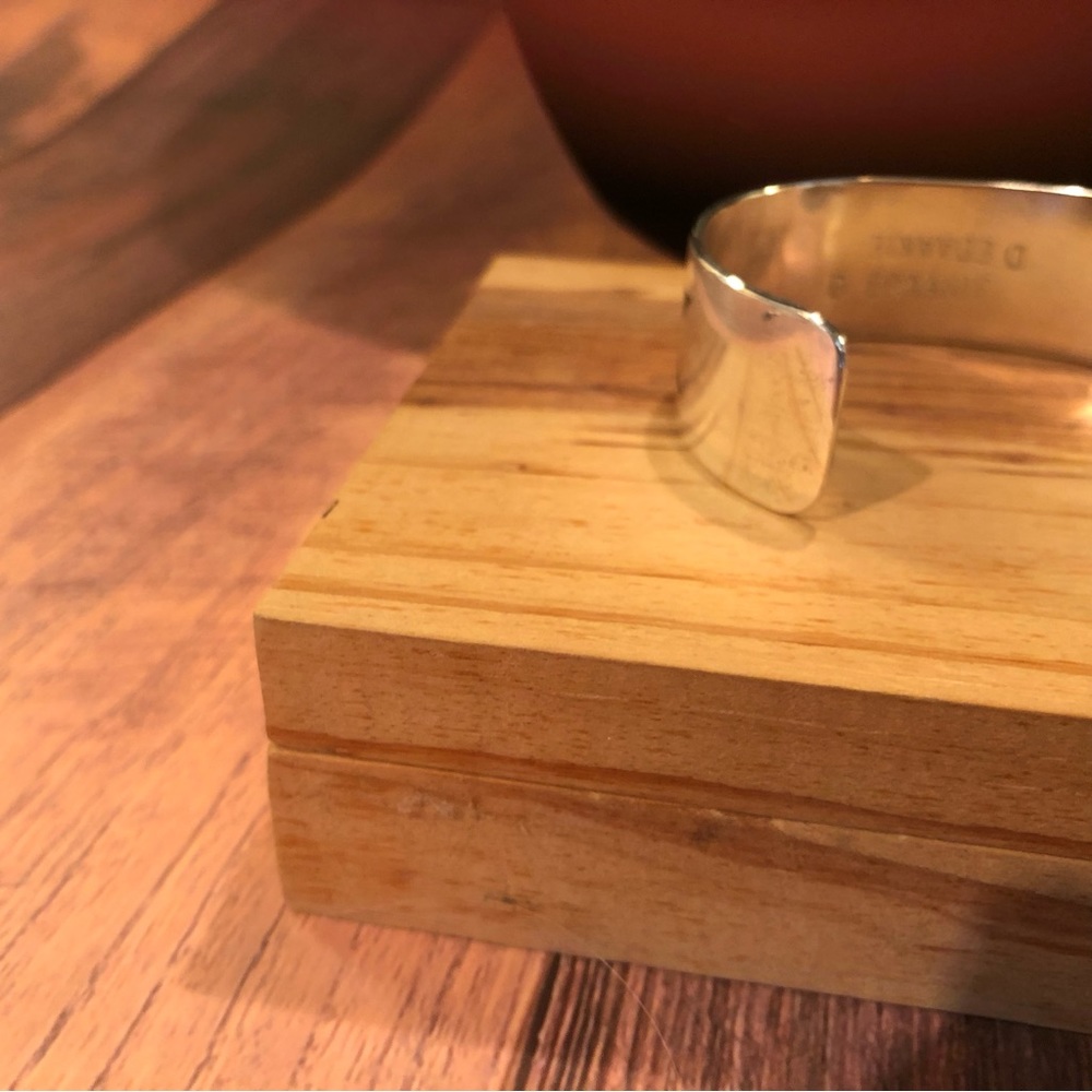 Native American Silver Cuff with Inlay - Picture 5 of 5